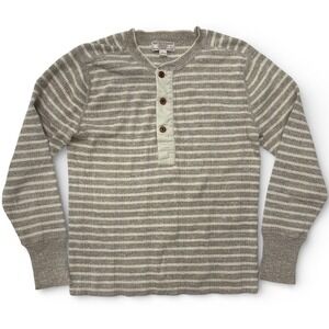 Wallace Barnes J Crew Striped Henley Long Sleeve Sweater Womens Small Shirt